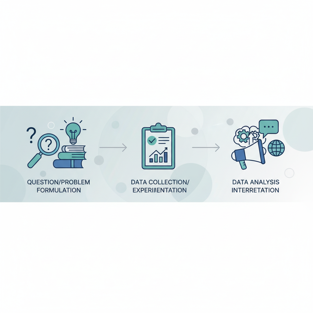 Schéma illustrant le processus de l'état de l'art : recherche, évaluation, analyse, synthèse, rédaction.