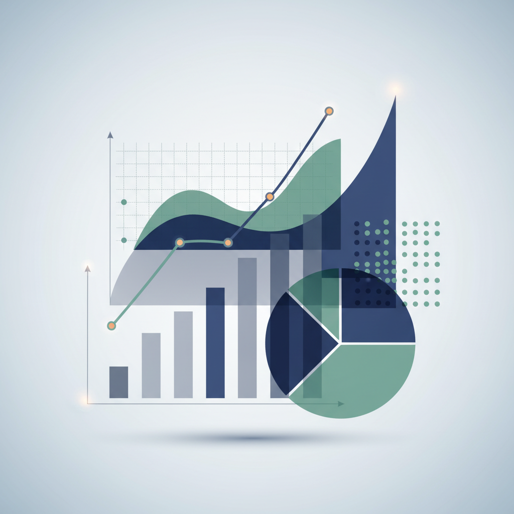 Graphiques et diagrammes représentant l'analyse de données quantitatives.