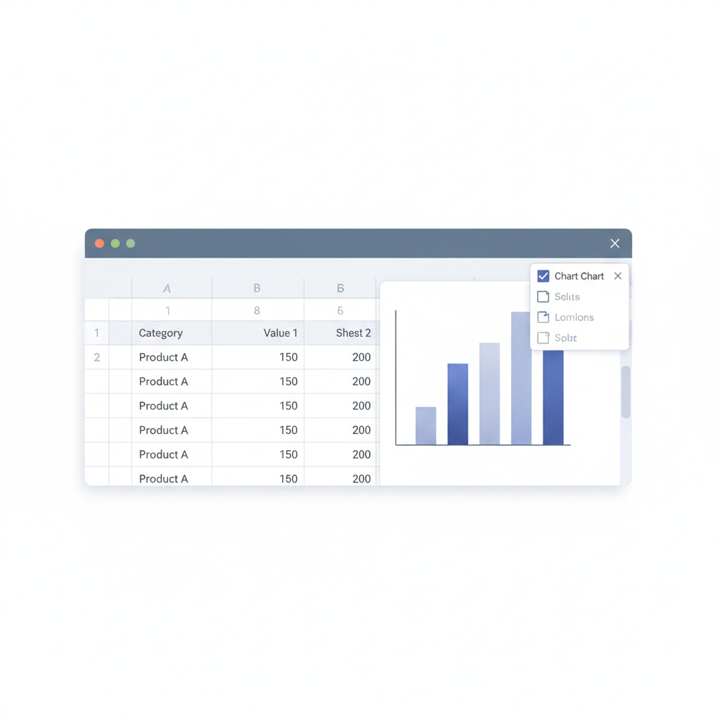 Capture d'écran de l'interface de création de graphiques dans Excel, montrant la sélection des données et le menu d'insertion.