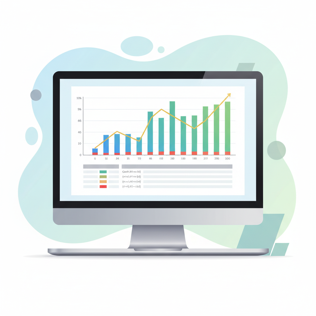 Étudiant en finance analysant des graphiques de projections financières sur son ordinateur portable.