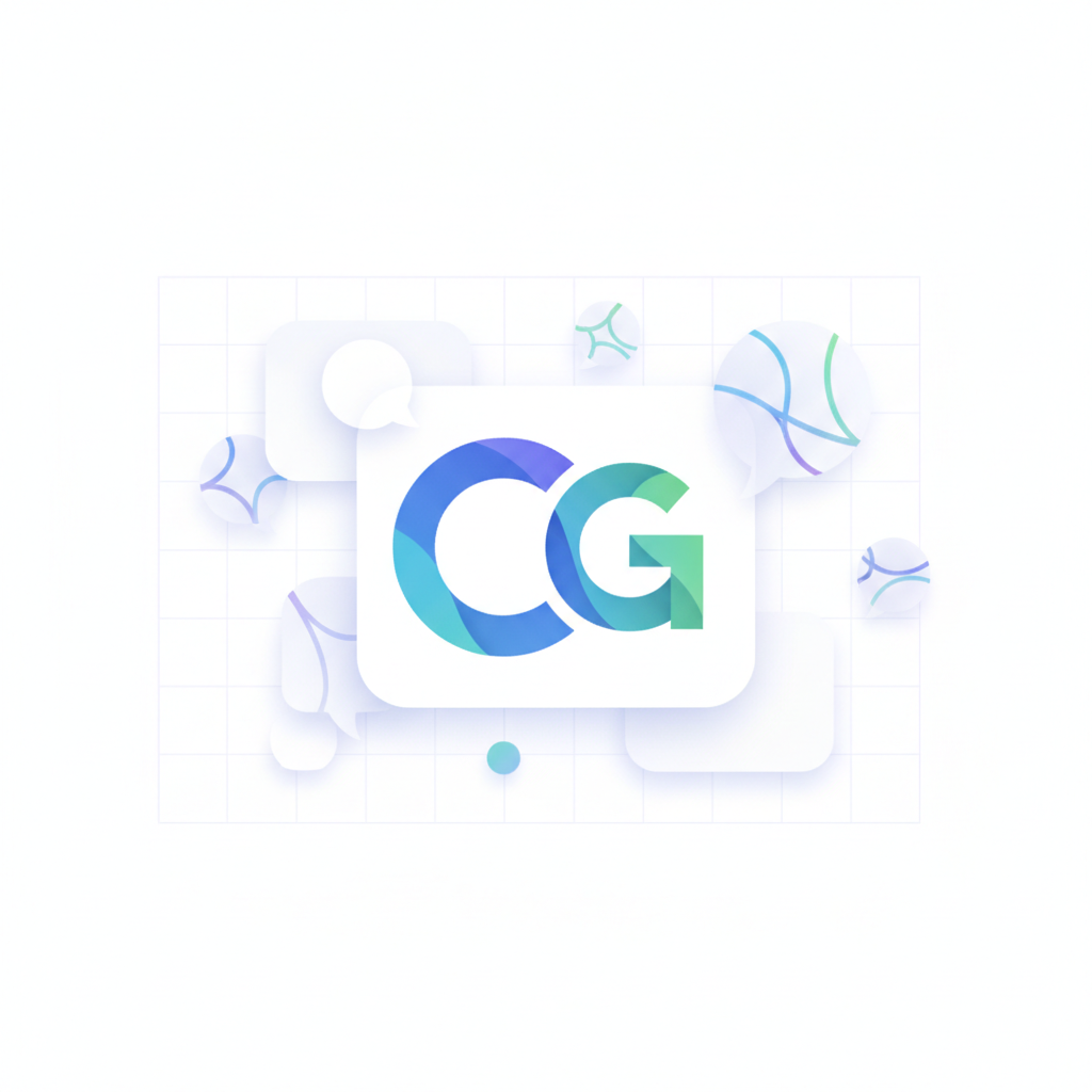 Logo de ChatGPT entouré de bulles de dialogue, illustrant sa nature conversationnelle et créative.