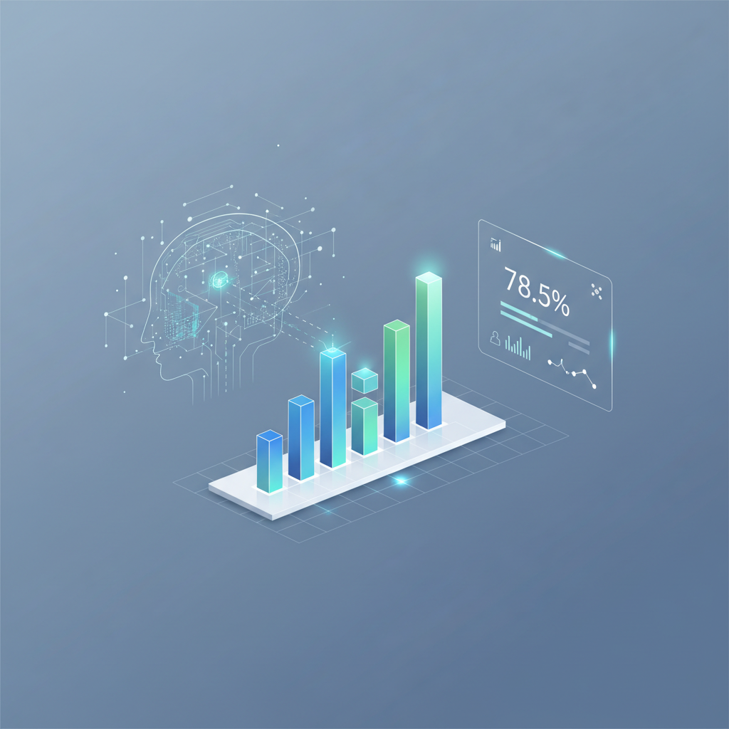 Graphique à barres généré par une IA, montrant une analyse statistique claire avec des pourcentages.